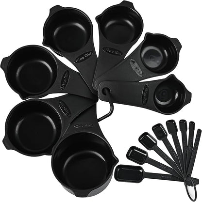 Measuring Cups and Spoons Set 15, Metric & US 7 Measure Cups & 7 Measure Spoons - Image 7