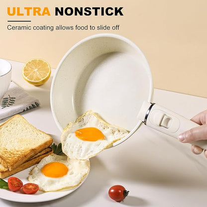 Pots and Pans Set Non Stick, Ceramic Cookware Set Nonstick Frying Pans 5 - Image 4