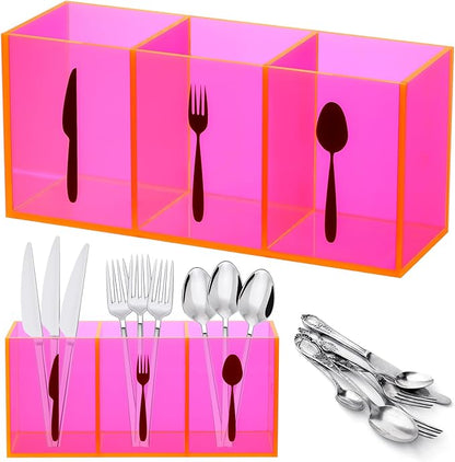Suzile Acrylic Cutlery Storage Organizer Bin Silverware Caddy Countertop Knife by Suzile
