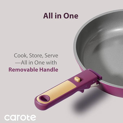 CAROTE Ceramic Pots and Pans Set, Nonstick Cookware Set Detachable Handle - Image 7