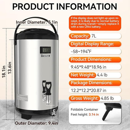 Commercial Insulated Beverage Dispenser - Image 7