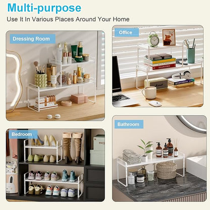 15.5 to 25.5 Inch Expandable Kitchen Cabinet Organizer Shelf, 30 LBS Heavy Duty - Image 7