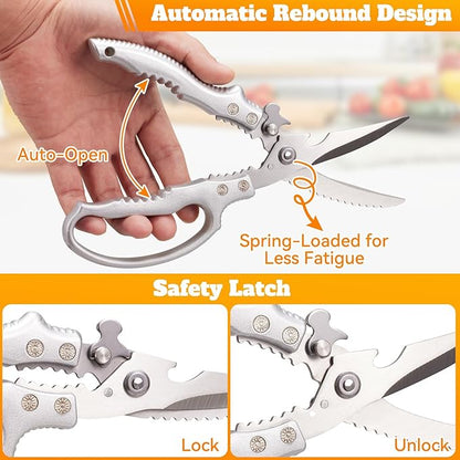 Heavy Duty Kitchen Scissors, Poultry Shears - Image 4