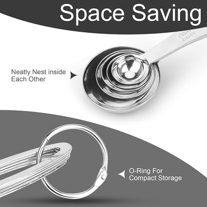 5pcs Measuring Spoon Set, Heavy Duty Stainless Steel Measuring Cups - Image 3