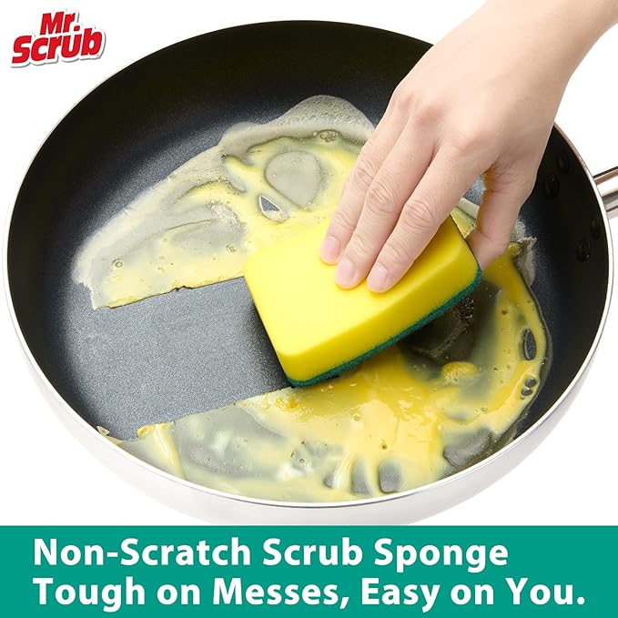 Mr. Scrub Sponges Kitchen Scrub Dish Sponge Scouring Pad, 36 Pack Cleaning - Image 2