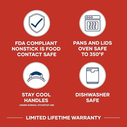 Farberware Cookstart DiamondMax Nonstick Cookware/Pots and Pans Set, Dishwasher - Image 18