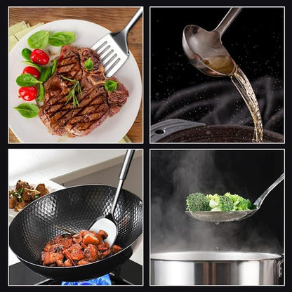 5 PCS Cooking Utensils Set Stainless Steel Kitchen Utensils Gadgets Resistant - Image 5