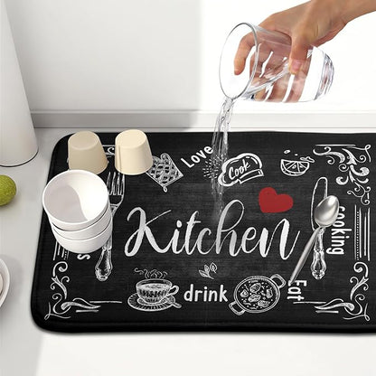 Dish Drying Mats for Kitchen Counter 16 x 18 Inch, Kitchen Drying Mat - Image 6