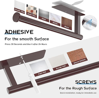 ASTOFLI Paper Towel Holder Under Cabinet No Drilling, Self Adhesive Paper Towel - Image 3