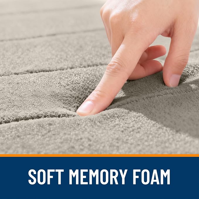 OLANLY Memory Foam Bath Mat 70x46, Super Soft Absorbent Bathroom Rugs, Quick Dry - Image 5