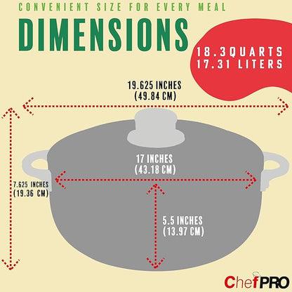 ALUMINUM CALDERO STOCK POT by Chef Pro, Superior Cooking Performance - Image 5