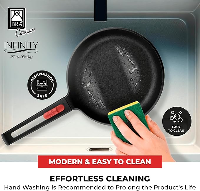 BRA COOKWARE Infinity Nonstick Frying Pan | 8-Inch Cast Aluminum Skillet | - Image 7