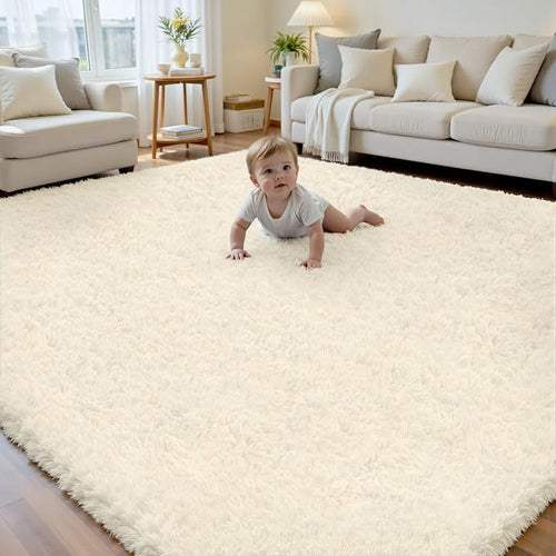 8x10 Area Rug for Living Room, Ultra Soft Fluffy Shag Rugs for Bedroom by Yidanamy