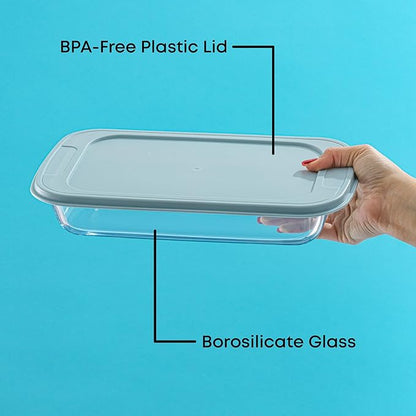 JoyJolt 8-Piece Borosilicate Glass Oven Dishes - Image 4