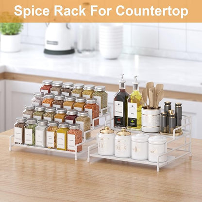 RUILALIFE 4-Tier-Spice-Rack-Organizer-for-Cabinet, Adjustable Depth Spice - Image 2