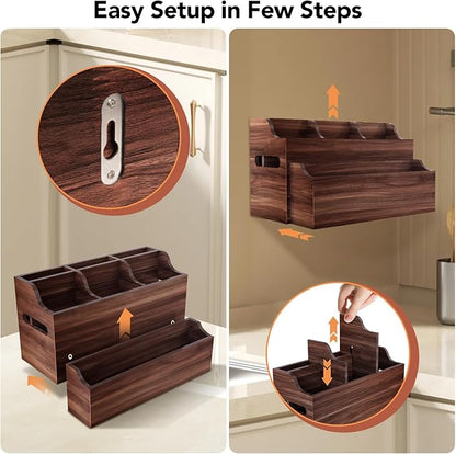Wooden Kitchen Utensil Holder for Countertop, Large Utensil Organizer - Image 7