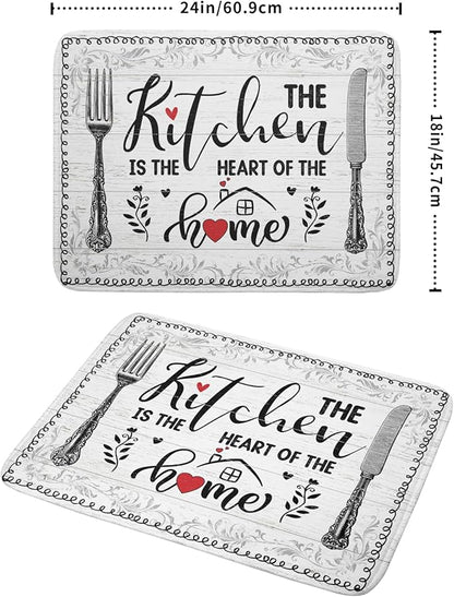 White Kitchen Dish Drying Mat 18x24 Inch Knife Fork Dish Drainer Rack Mats - Image 2