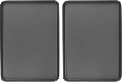 GoodCook Everday Nonstick Carbon Steel 15” x 21” Baking Sheet Set, 2 Pack – by GoodCook