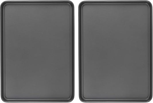 GoodCook Everday Nonstick Carbon Steel 15” x 21” Baking Sheet Set, 2 Pack – by GoodCook