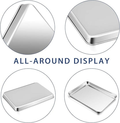 P&P CHEF 16 Inch Baking Cookie Sheet, Oven Pan Tray Stainless Steel Sheet Pan - Image 3