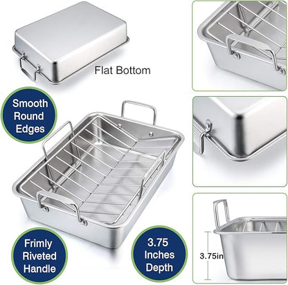P&P CHEF 16" Roaster Roasting Pan - Image 4
