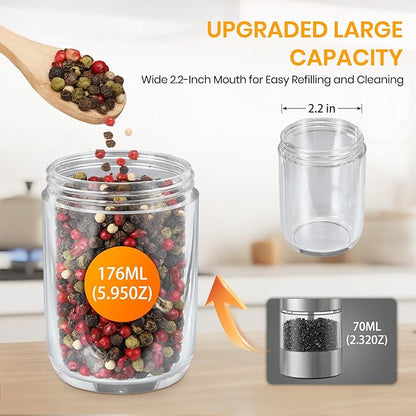 Rechargeable Gravity Electric Salt Grinder Set - Image 6