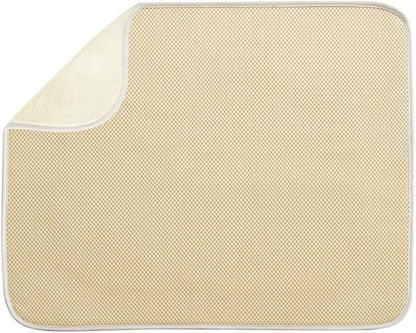 InterDesign iDry Large Kitchen Countertop Absorbent Dish Drying Mat, Wheat/Ivory - Image 3