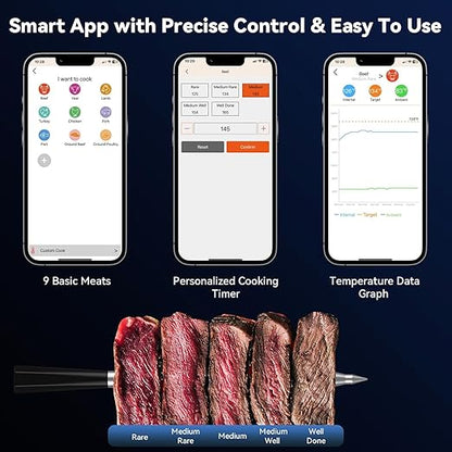Smart Wireless Meat Thermometer Digital, 2 Probes, Advanced Bluetooth Food - Image 6