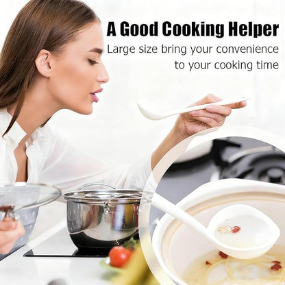 Large Plastic Serving Spoons, Disposable Heavy Duty Serving Spoons, Long Handle - Image 4