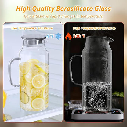 2 Liter 68 oz Glass Pitcher - Image 5