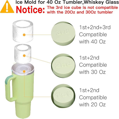 Ice Cube Tray for Tumbler Cup 30Oz-40Oz, Easy Fill and Release Ice Maker for - Image 6
