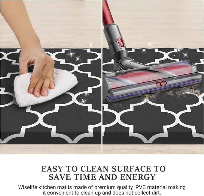 WISELIFE Kitchen Mat Cushioned Anti-Fatigue Kitchen Rug, 17.3"x 60", Non Slip - Image 5