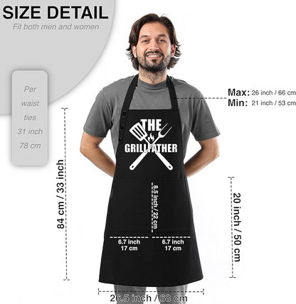 TOSHEX Funny Apron Waterdrop Resistant 100% Cotton Aprons - Image 6