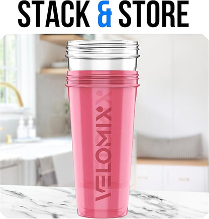 VELOMIX -2 Pack- 28 oz Protein Shaker Bottles - Image 6