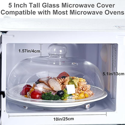 10 Inch Borosilicate Glass Microwave Splatter Cover - Image 4