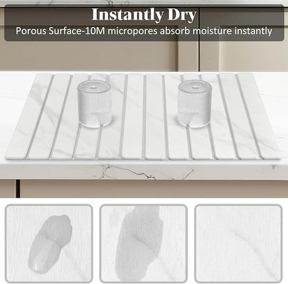 2 PCS Extra Large Stone Dish Drying Mats - Image 2