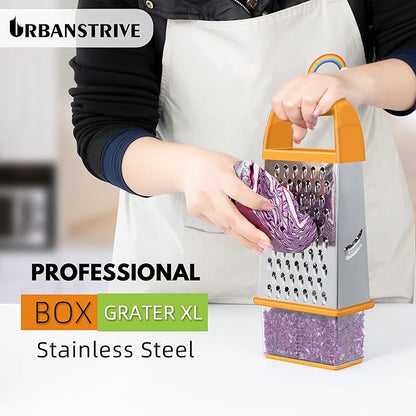 Urbanstrive Cheese Grater With Container, Professional Cheese Grater with Handle - Image 5