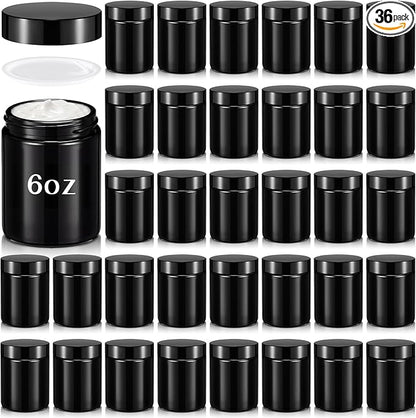 Domensi 36 Pcs Bulk 6oz Glass Jars by Domensi