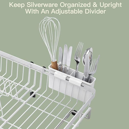 MAJALiS Dish Drying Rack Over The Sink, Expandable Stainless Steel Dish Drainer - Image 8