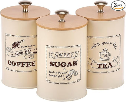 3 Pack Coffee Tea Sugar Container Set by Unknown