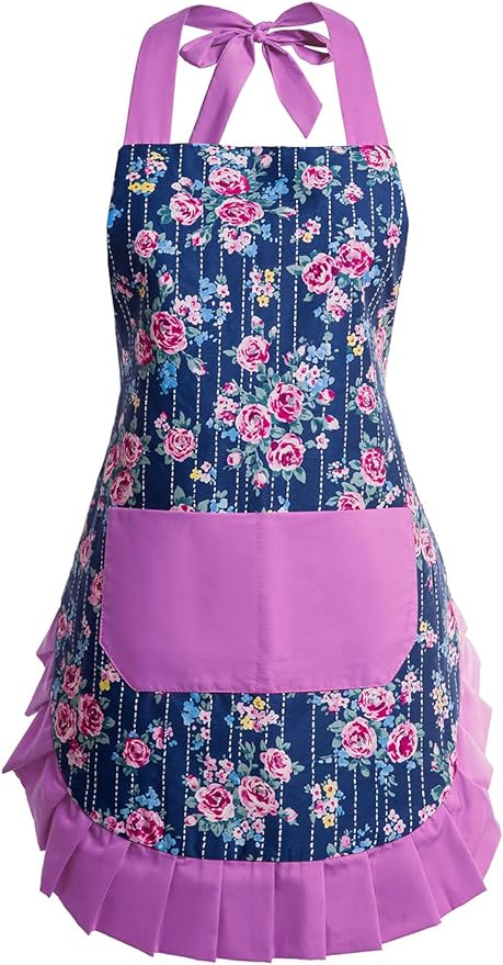 Vintage Floral Apron for Women by AlexVirtue