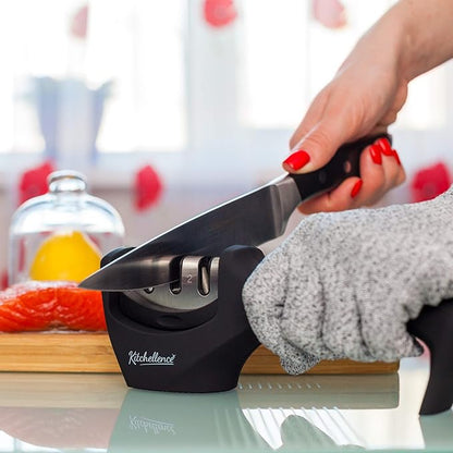 4-in-1 Kitchen Knife Accessories: 3-Stage Knife Sharpener Helps Repair - Image 8