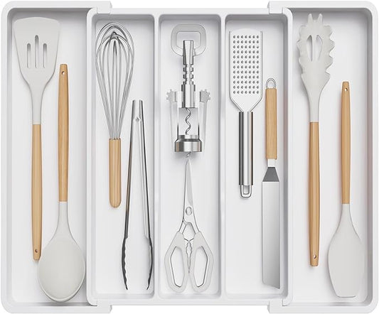 Lifewit Utensil Organizer for Kitchen Drawers, Expandable Cooking Utensil Tray by Lifewit
