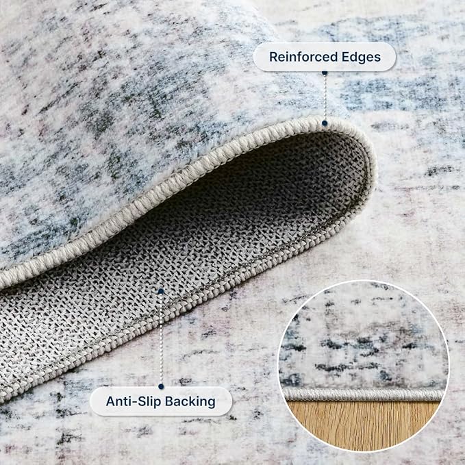 9x12 Area Rugs Washable Living Room Rug-No Slip Soft Carpets Modern Abstract - Image 3
