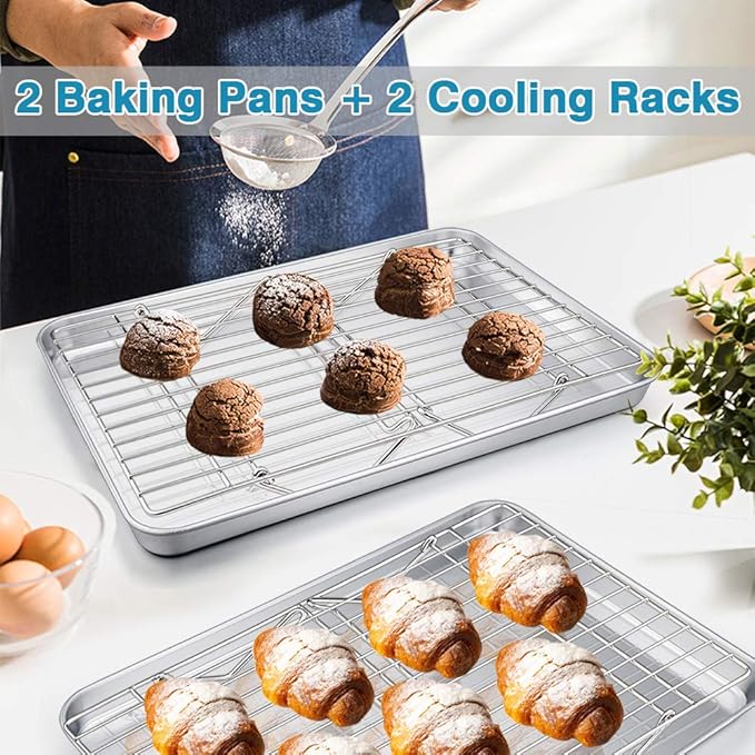 P&P CHEF 16 Inch Stainless Steel Baking Sheet - Image 7