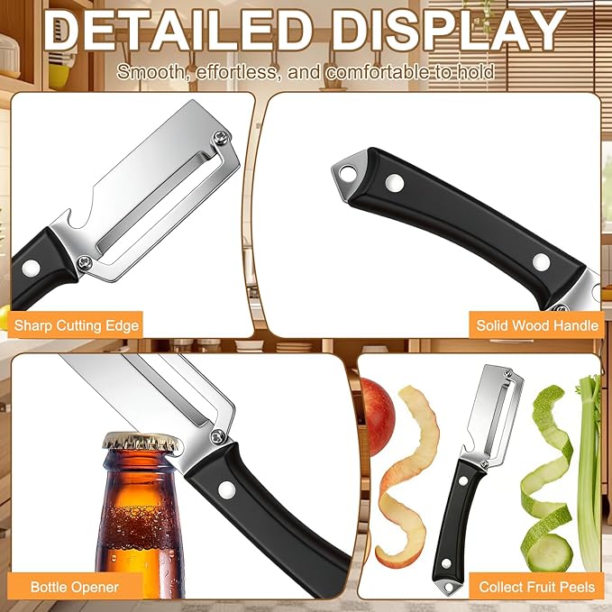 2PCS Multifunctional Vegetable Peeler, 2 in 1 Multi Functional Vegetable Peeler - Image 3