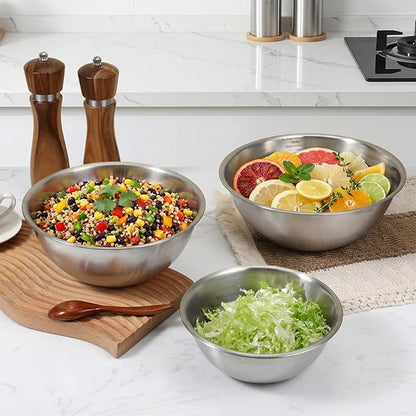5 Pack Stainless Steel Mixing Bowls - Image 3