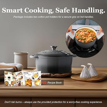 Overmont Enameled Cast Iron Dutch Oven - Image 6