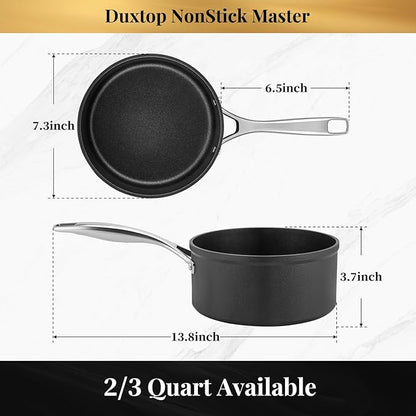 Duxtop Nonstick Master Saucepans Hard Anodized 2 Quart Small Sauce Pan - Image 2