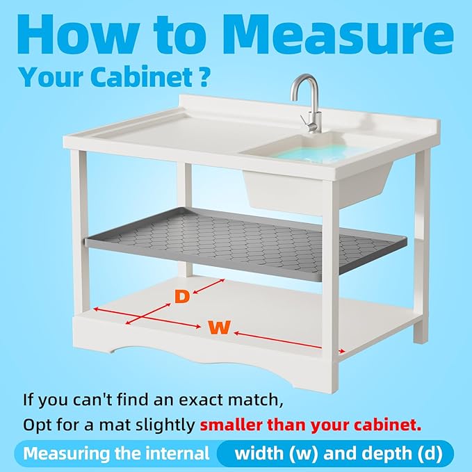 Winisok Silicone Under Sink Mat 34" x 22", kitchen Essentials and Gadgets - Image 6